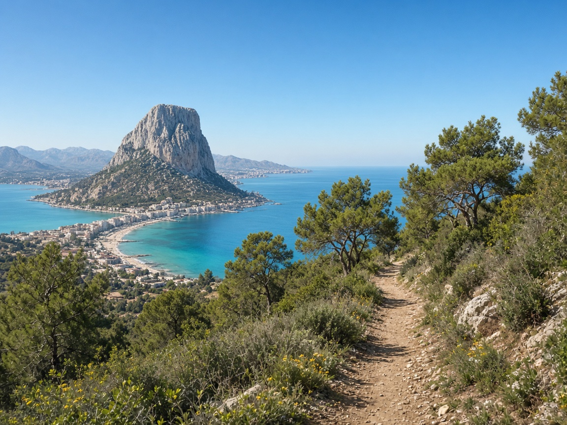 Vistas desde la Sierra de Olt&agrave; hacia Calpe