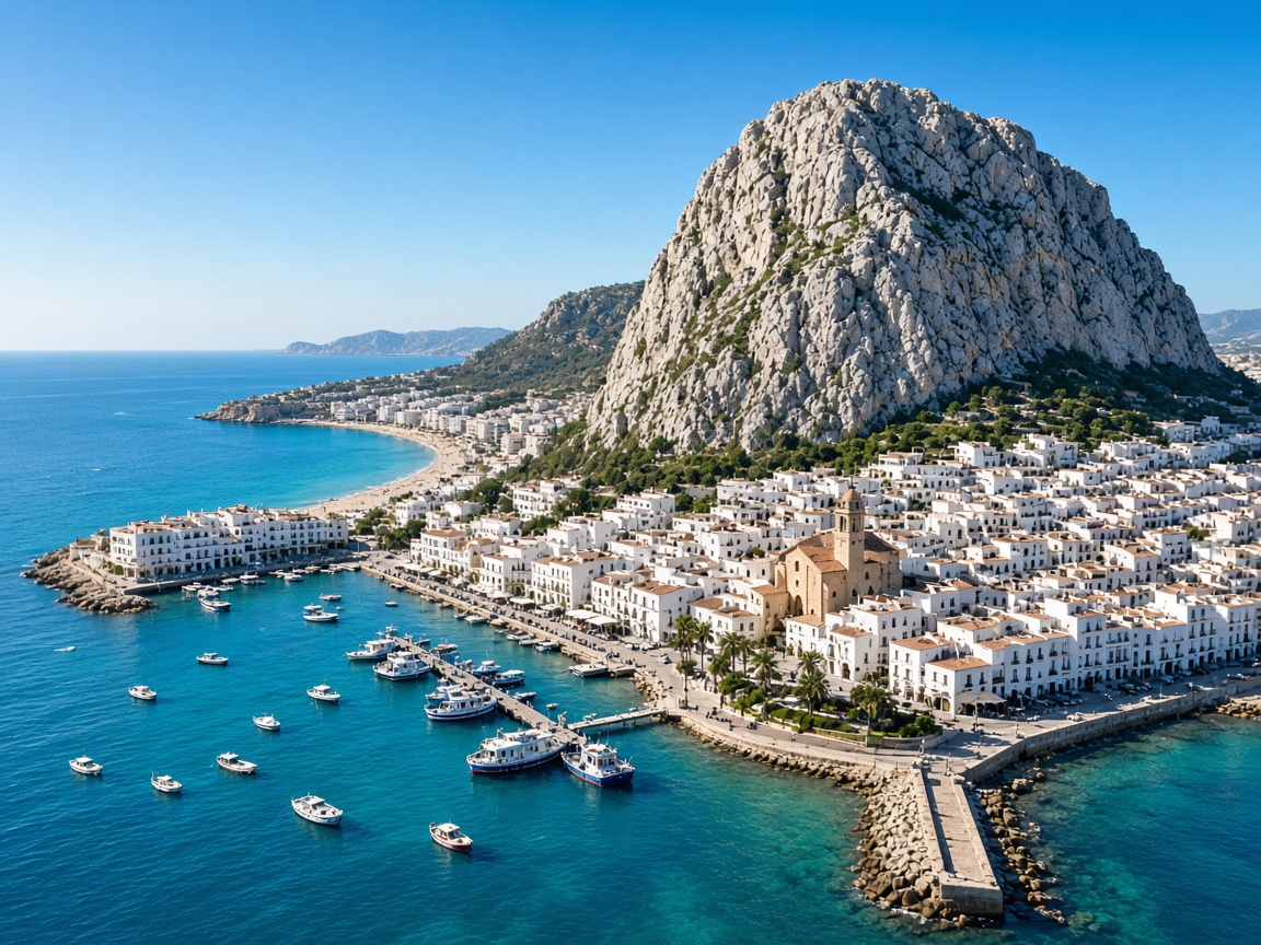 Puerto y costa de Calpe con el Pe&ntilde;&oacute;n